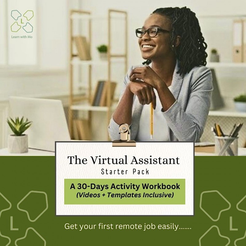 The Virtual Assistance Starterpack (A 30-day activity workbook for getting remote jobs easily + Video guides and Templates)_Upgrade