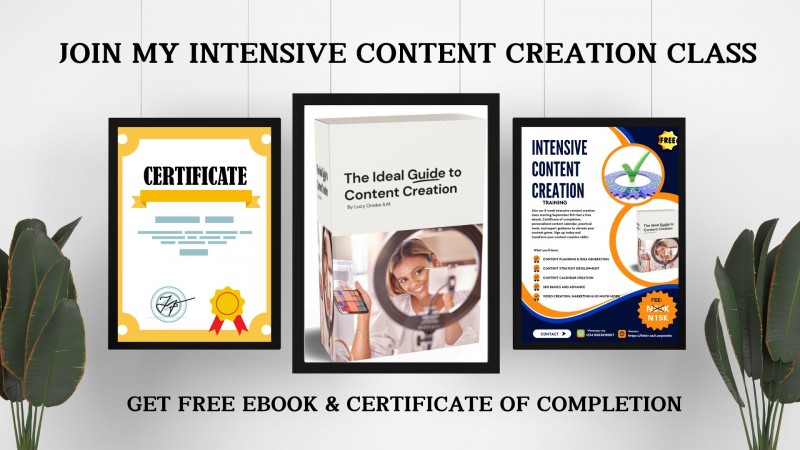 Join the Intensive content creation training.