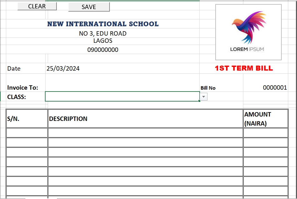 BILL GENERATOR AND FEES ANALYSIS FOR SCHOOLS