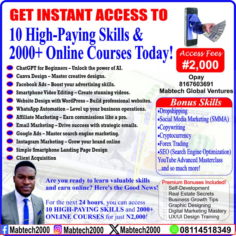 Buy Buy 10 High-Paying Skills + 2000+ Online Courses Today! by Bidemi ...