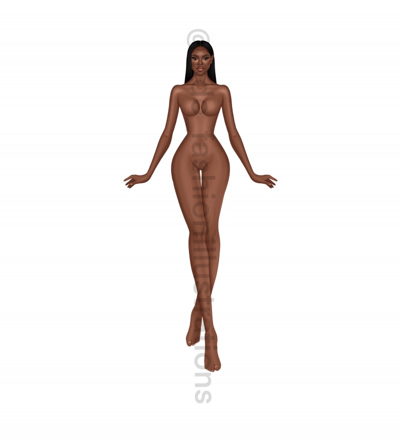 Walking /Standing pose fashion croquis