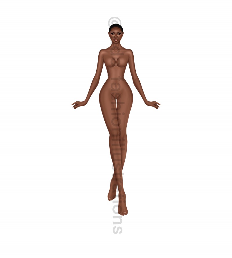 Walking /Standing pose fashion croquis