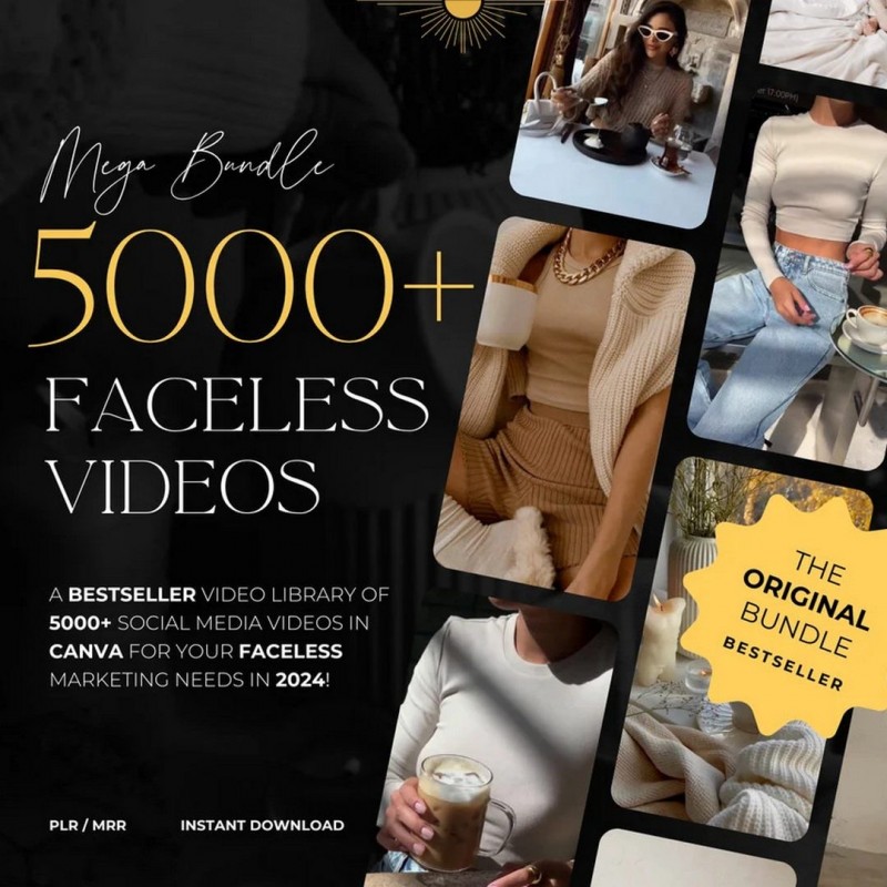 5000+ Faceless Aesthetic Video Reels and Faceless Digital Guide With Resell Rights