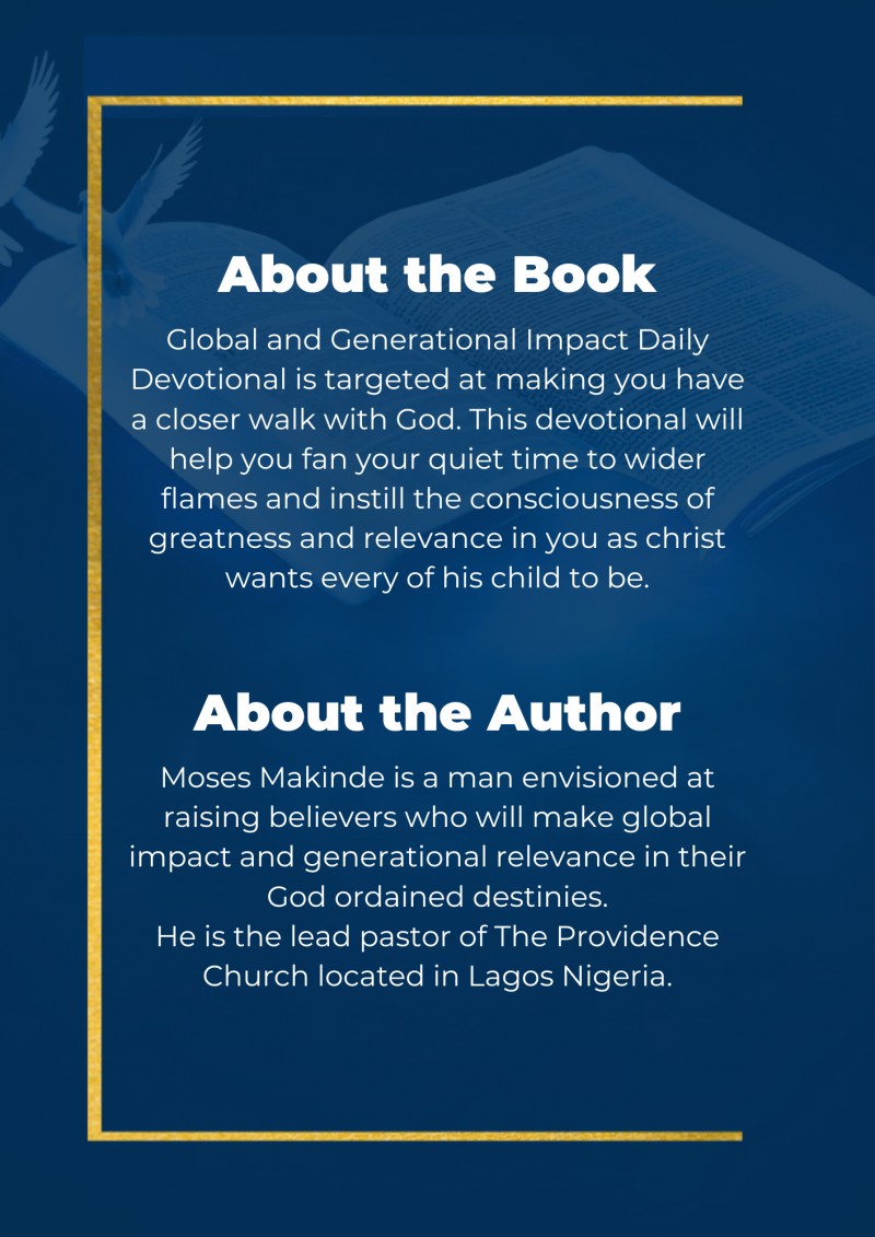 OCTOBER GLOBAL AND GENERATIONAL IMPACT DEVOTIONAL