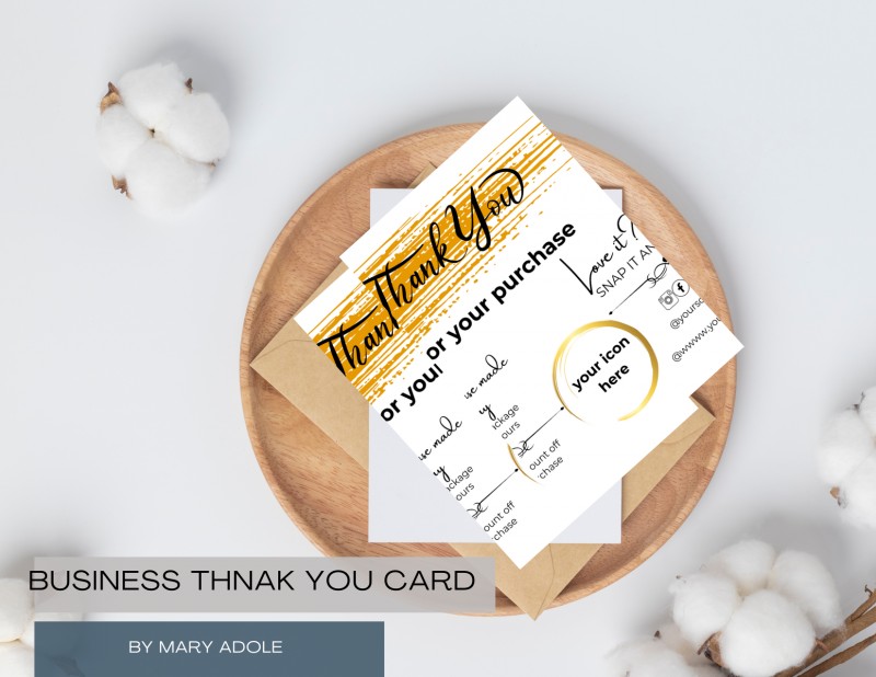 Business Thank you Card editable canva template