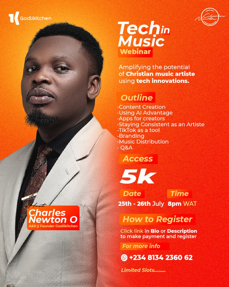 Buy Tech In Music Webinar By Charles Newton O On Selar