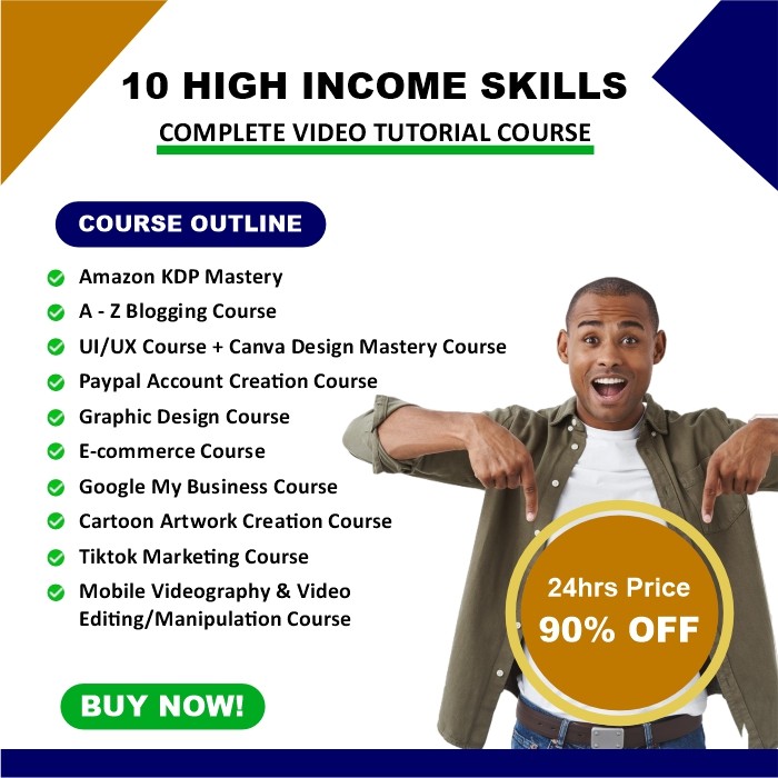 10 HIGH INCOME SKILLS VIDEO TUTORIAL COURSE