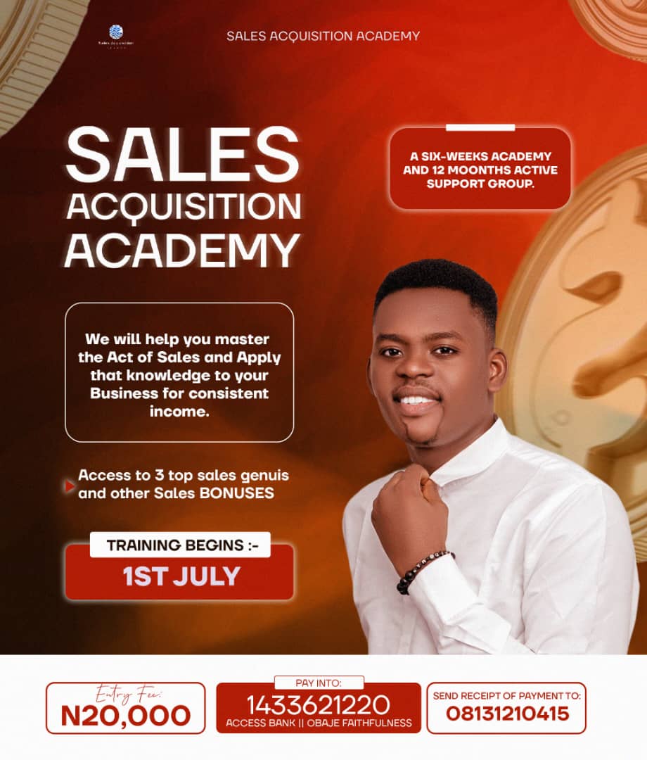 SALES ACQUISITION ACADEMY ENROLMENT