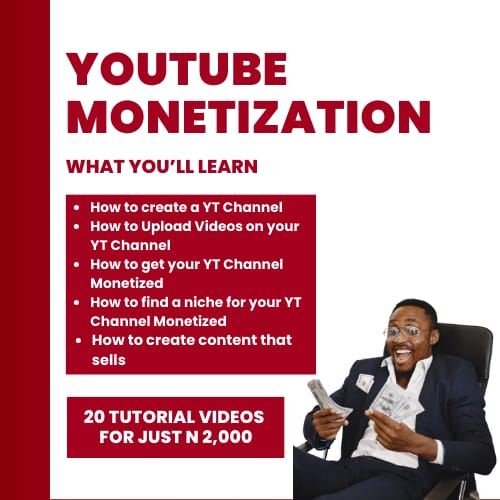 Buy YOUTUBE MONETIZATION COURSE by Nura Digital Academy on Selar