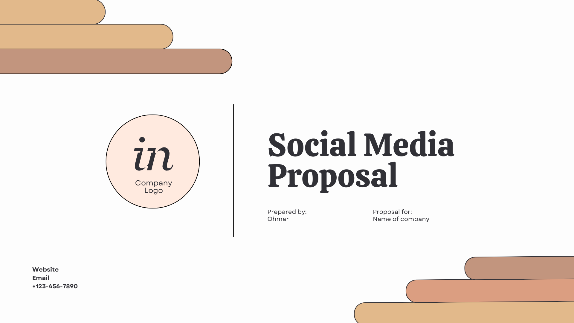 Fun & Trendy Social Media Business Proposal Pitch Deck -Ohmar