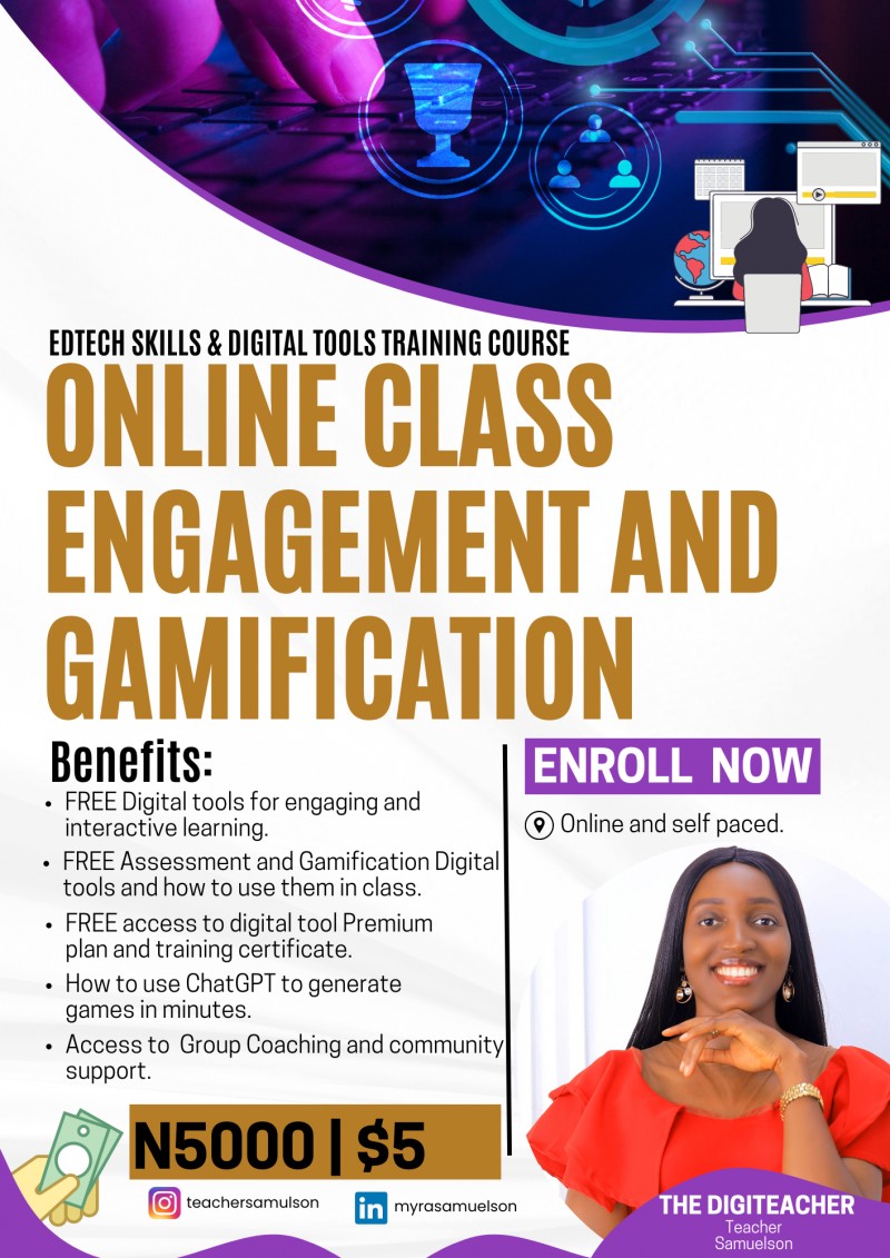 Online Class Engagement, Gamification and EdTech Tools Training Course