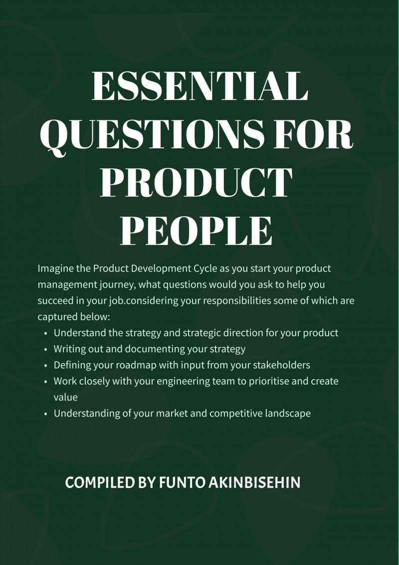 Essential Questions for Product People