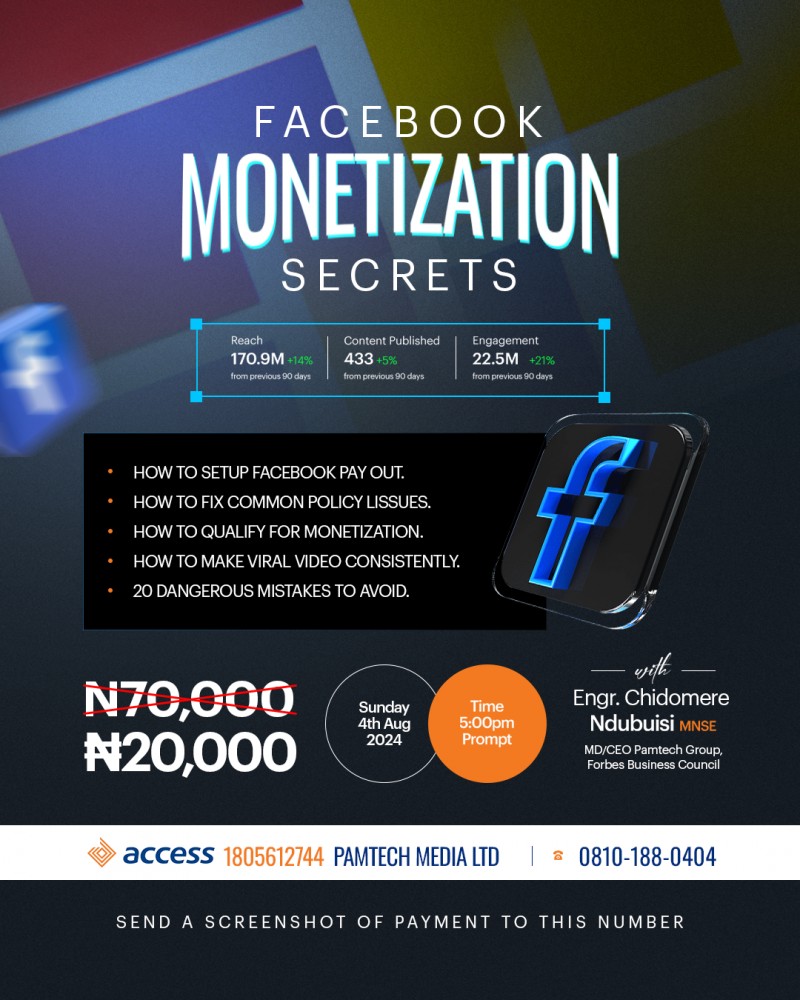 Facebook Monetisation Secrets Class - super pack edition