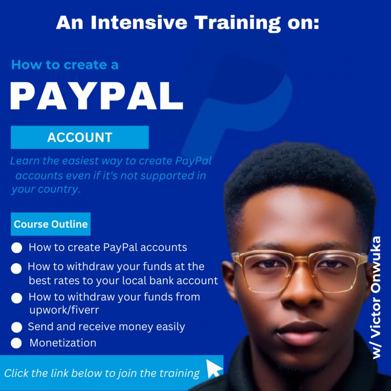 Pre-order: PayPal Account Creation Training (P.A.C.T)