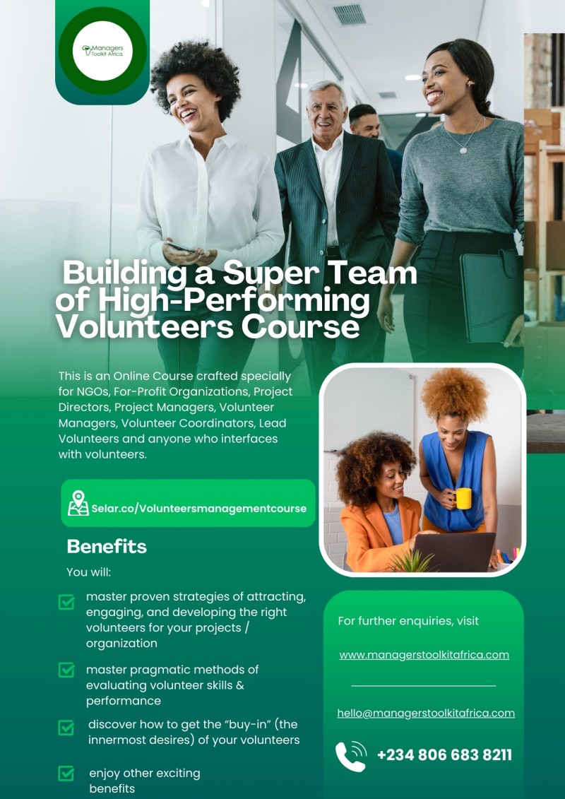 Building a Super Team of High-Performing Volunteers Course