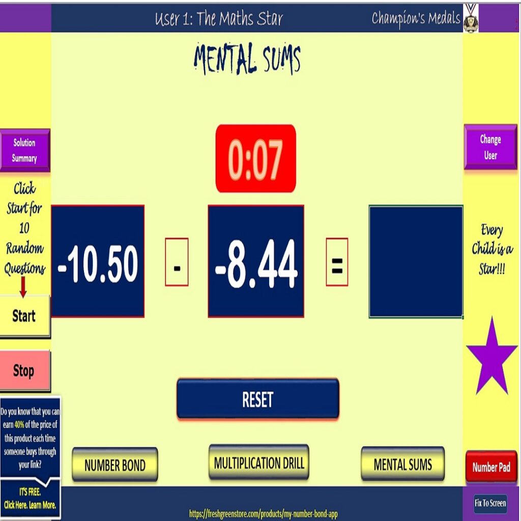 Buy NUMBER BOND MATH APP 4 2 By Prime Tech Academy On Selar