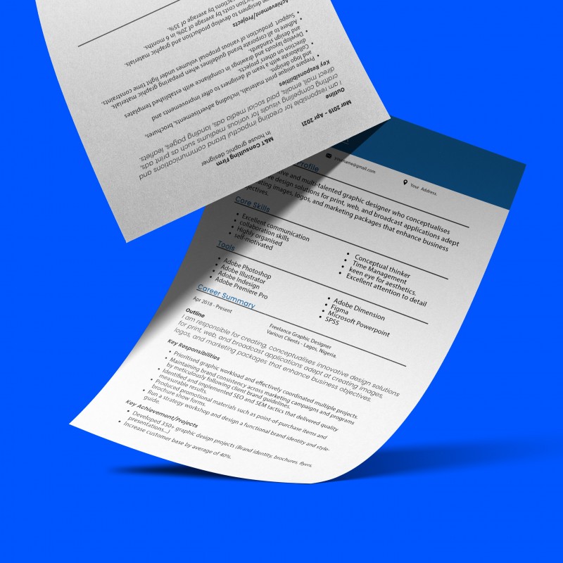GRAPHIC DESIGNER CV TEMPLATE