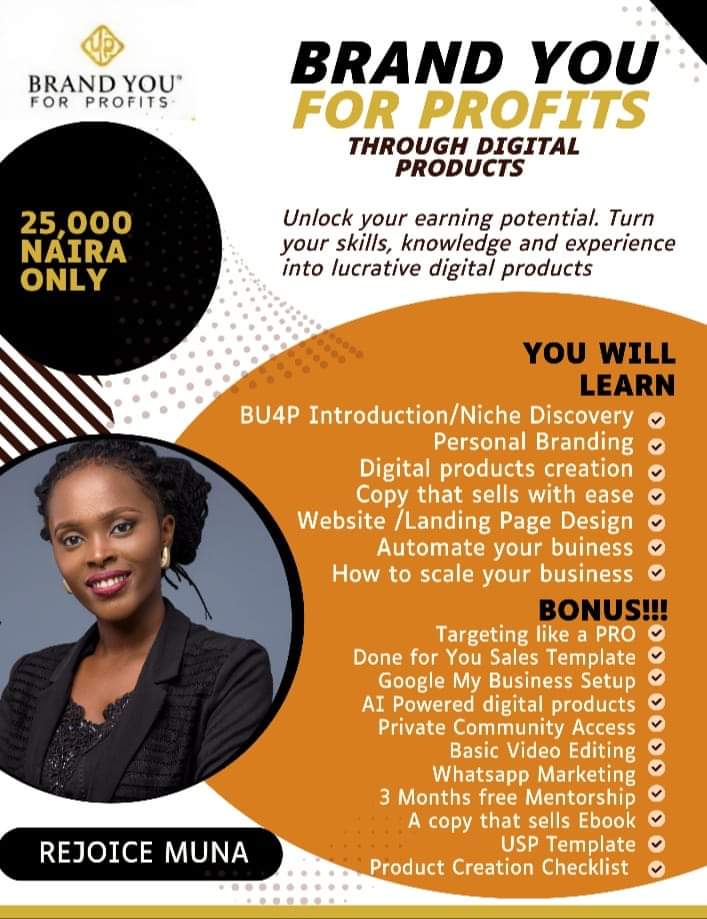 Brand You for Profits through Digital Products (BU4P Course)