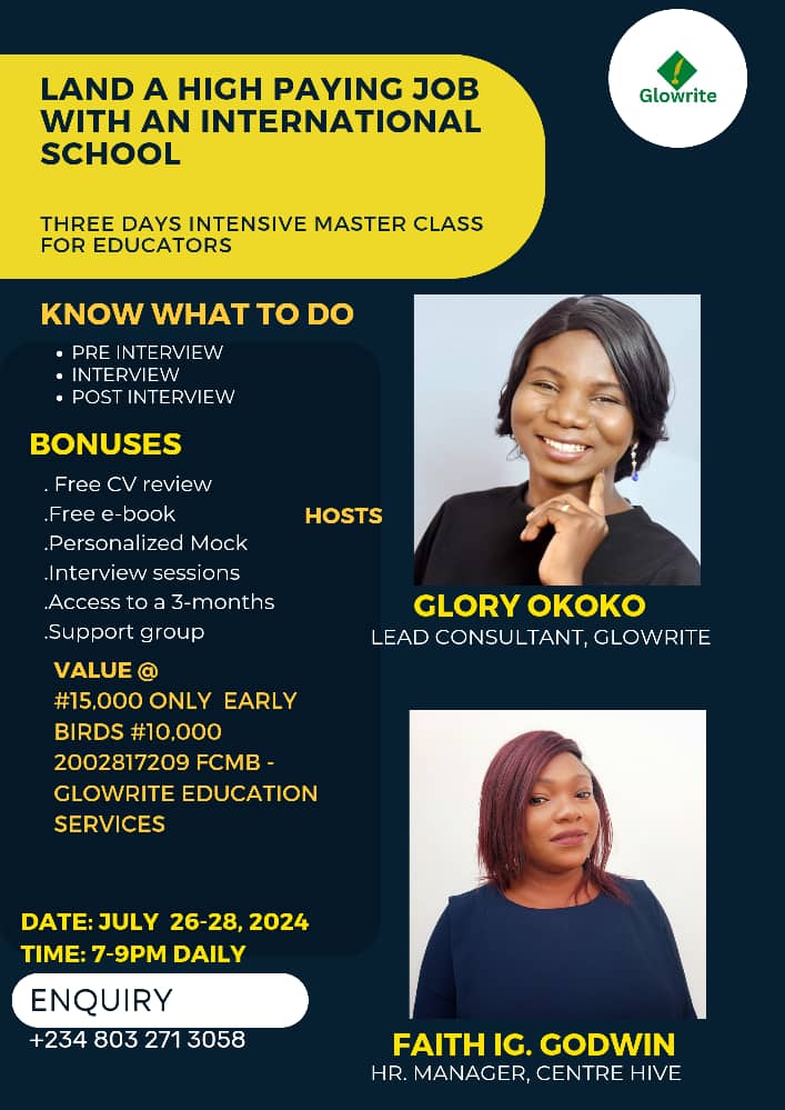 Land a high paying job with an International School Masterclass