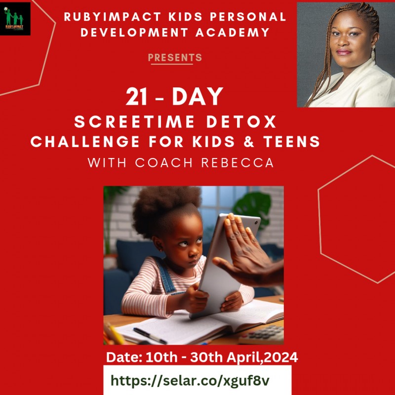 21-𝘿𝘼𝙔 𝙎𝘾𝙍𝙀𝙀𝙉 𝙏𝙄𝙈𝙀 𝘿𝙀𝙏𝙊𝙓 𝘾𝙃𝘼𝙇𝙇𝙀𝙉𝙂𝙀 for Kids & Teens ages 6-16! 🌟