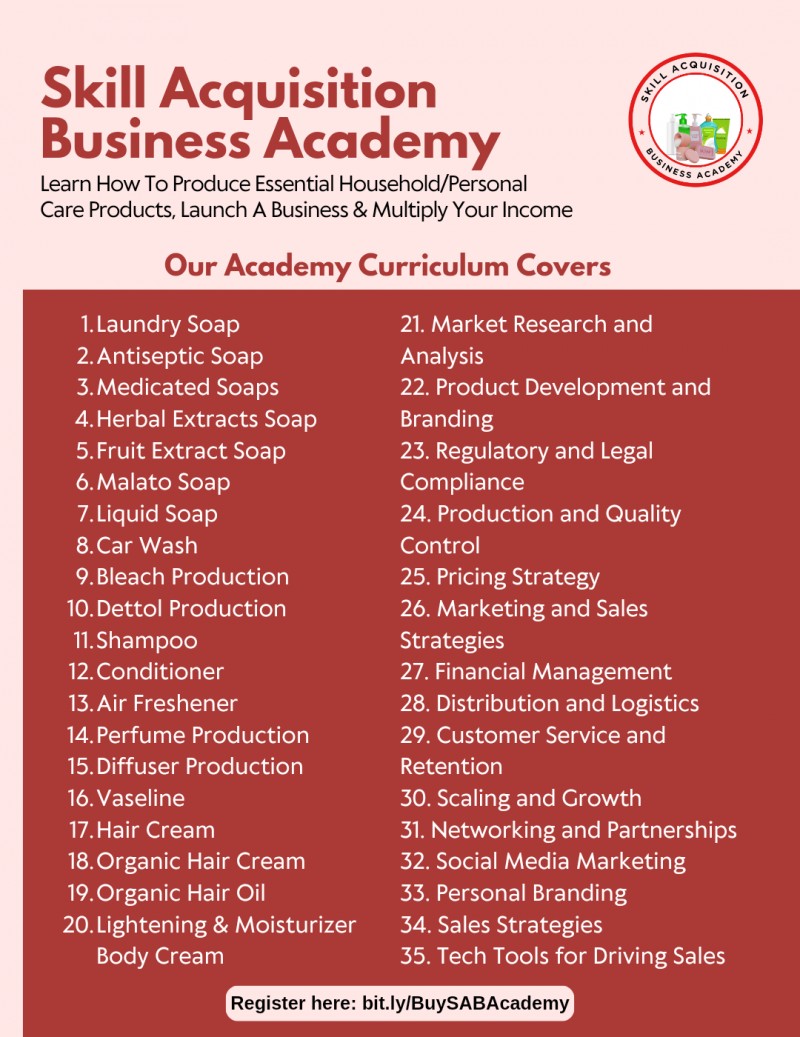 Buy Skill Acquisition Business Academy by SAB Academy Academy on Selar ...