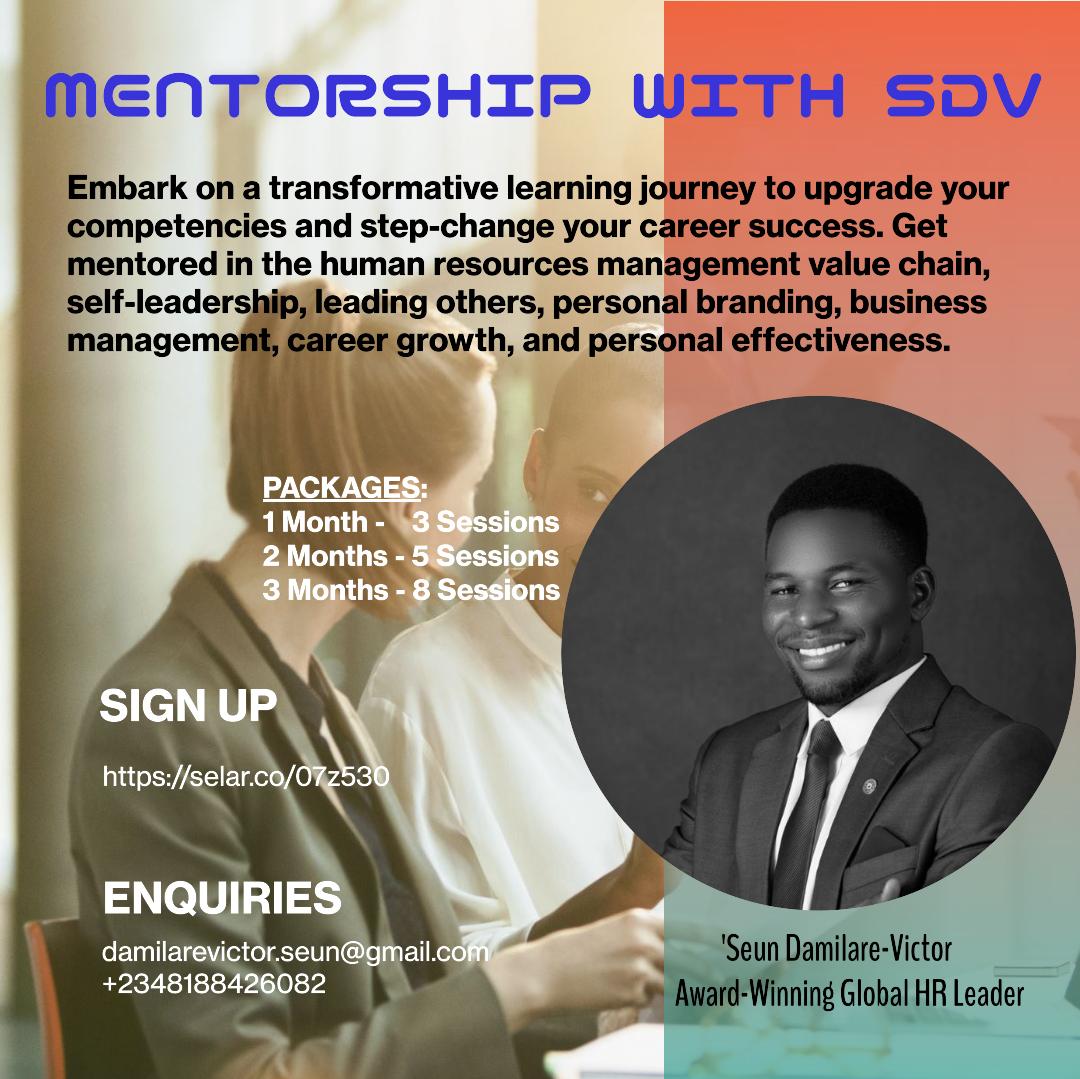 MENTORSHIP WITH SDV (ONE MONTH PACKAGE)