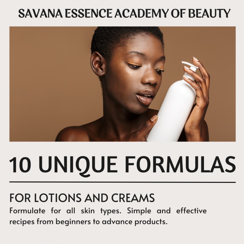 Formulas for lotions and creams for the face and body