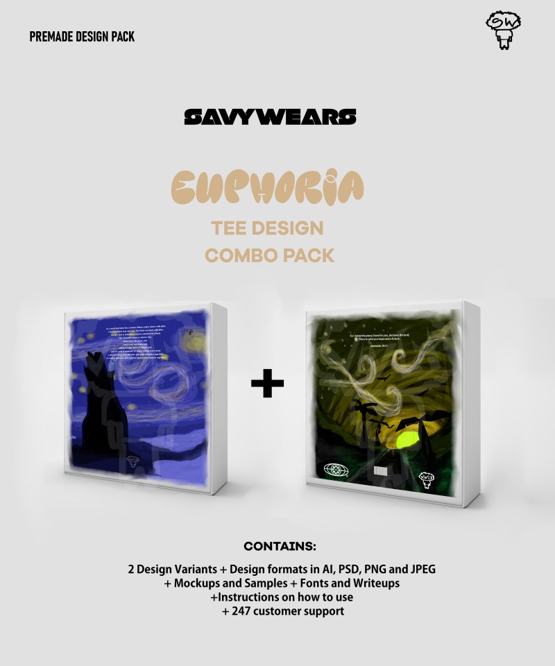 EUPHORIA 2-IN-1 Tee Design Pack