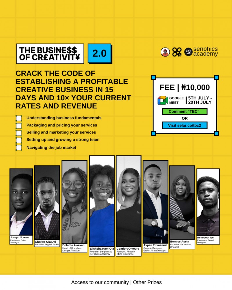 THE BUSINESS OF CREATIVITY LIVE TRAINING 2.0