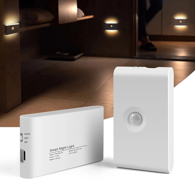 Buy Motion Sensor LED Nightlight for Home, Bedroom and Stair - USB ...