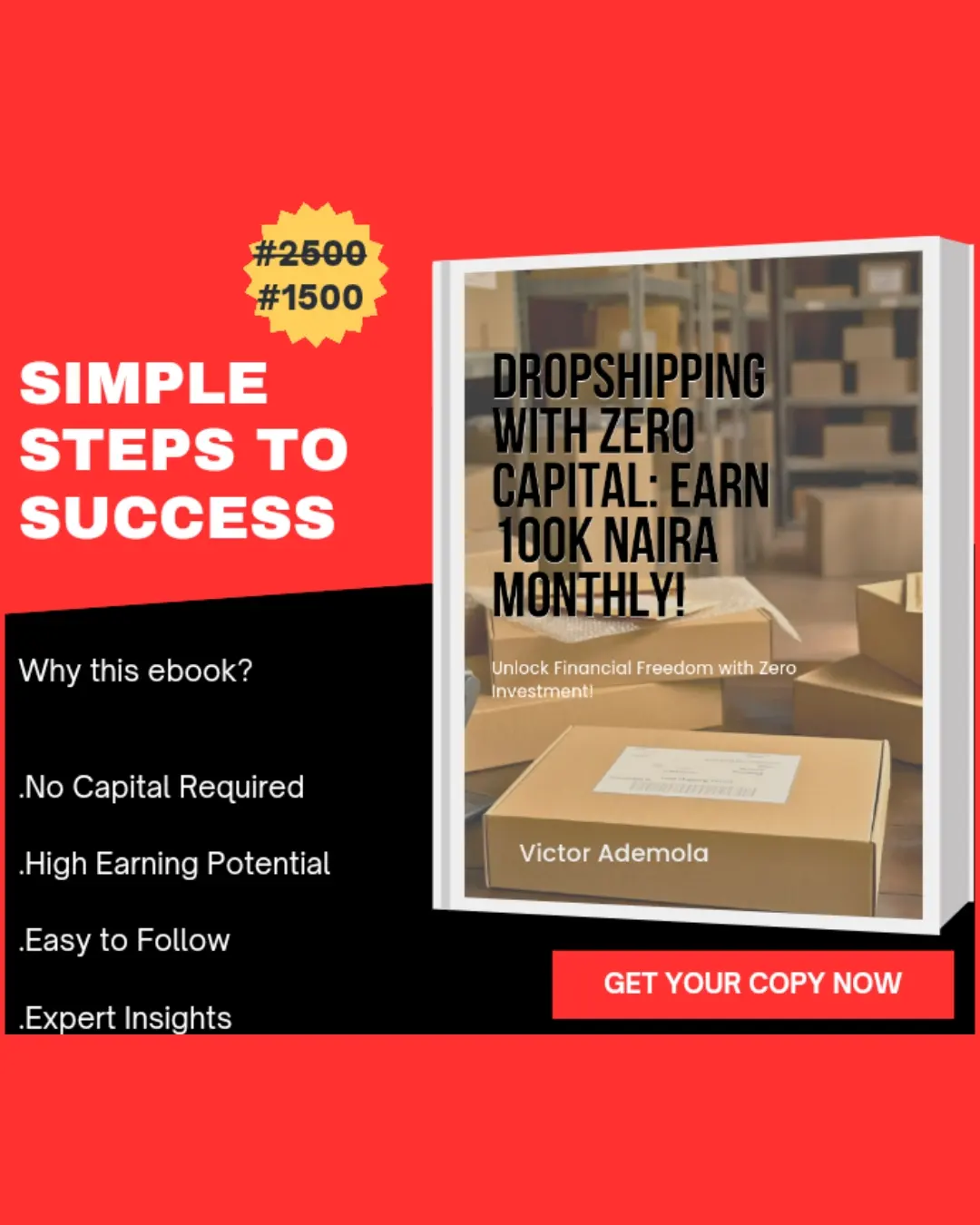 Buy Dropshipping Success: How to Earn ₦100K Monthly with Zero Capital ...