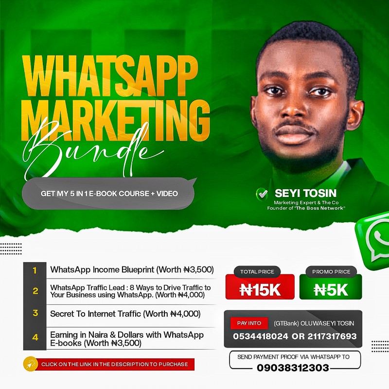 WHATSAPP MARKETING BUNDLE COURSES+ EBOOK, VIDEO
