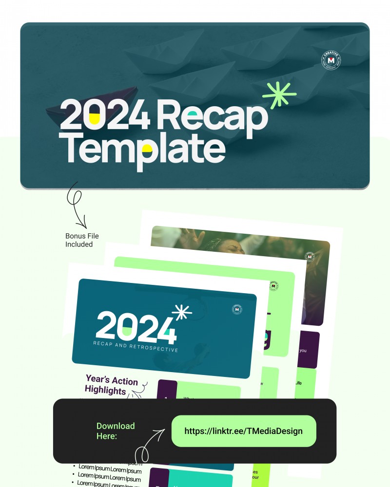 2024 Recap & Retrospective Template (JPEGs)