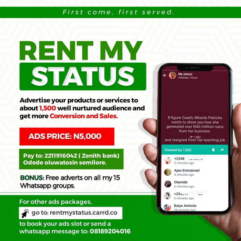 RENT MY STATUS
