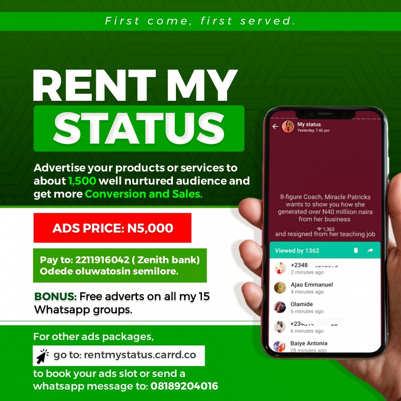 RENT MY STATUS