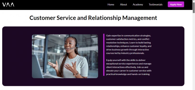 CUSTOMER SERVICE AND RELATIONSHIP MANAGEMENT PROGRAM