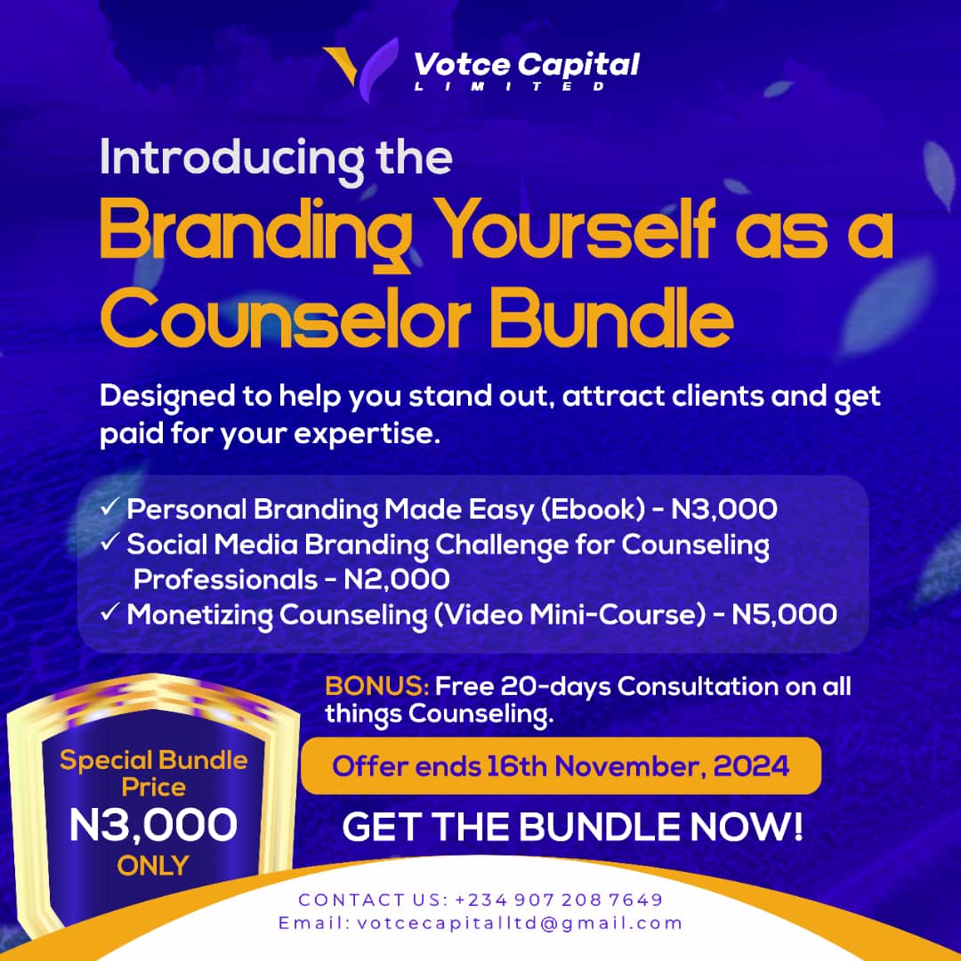Buy Branding Yourself as a Counsellor Bundle by Christian Tamunotonye ...