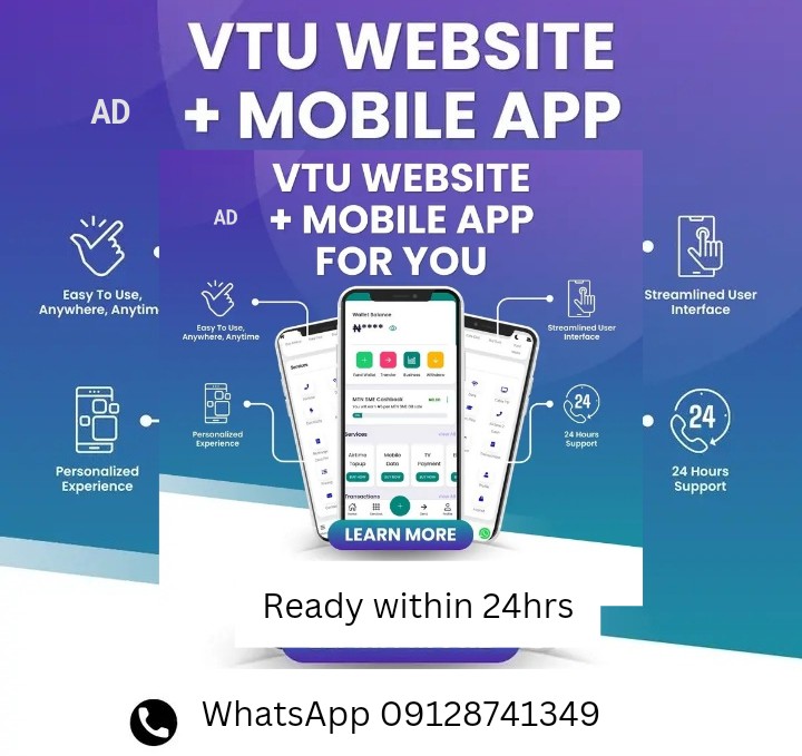 All in one Nigerian VTU-pack: LET'S CREATE A VTU APP AND WEBSITE