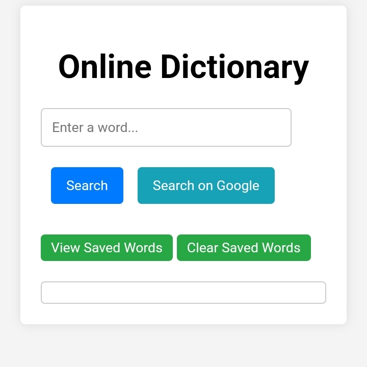 English dictionary project (full White label app)