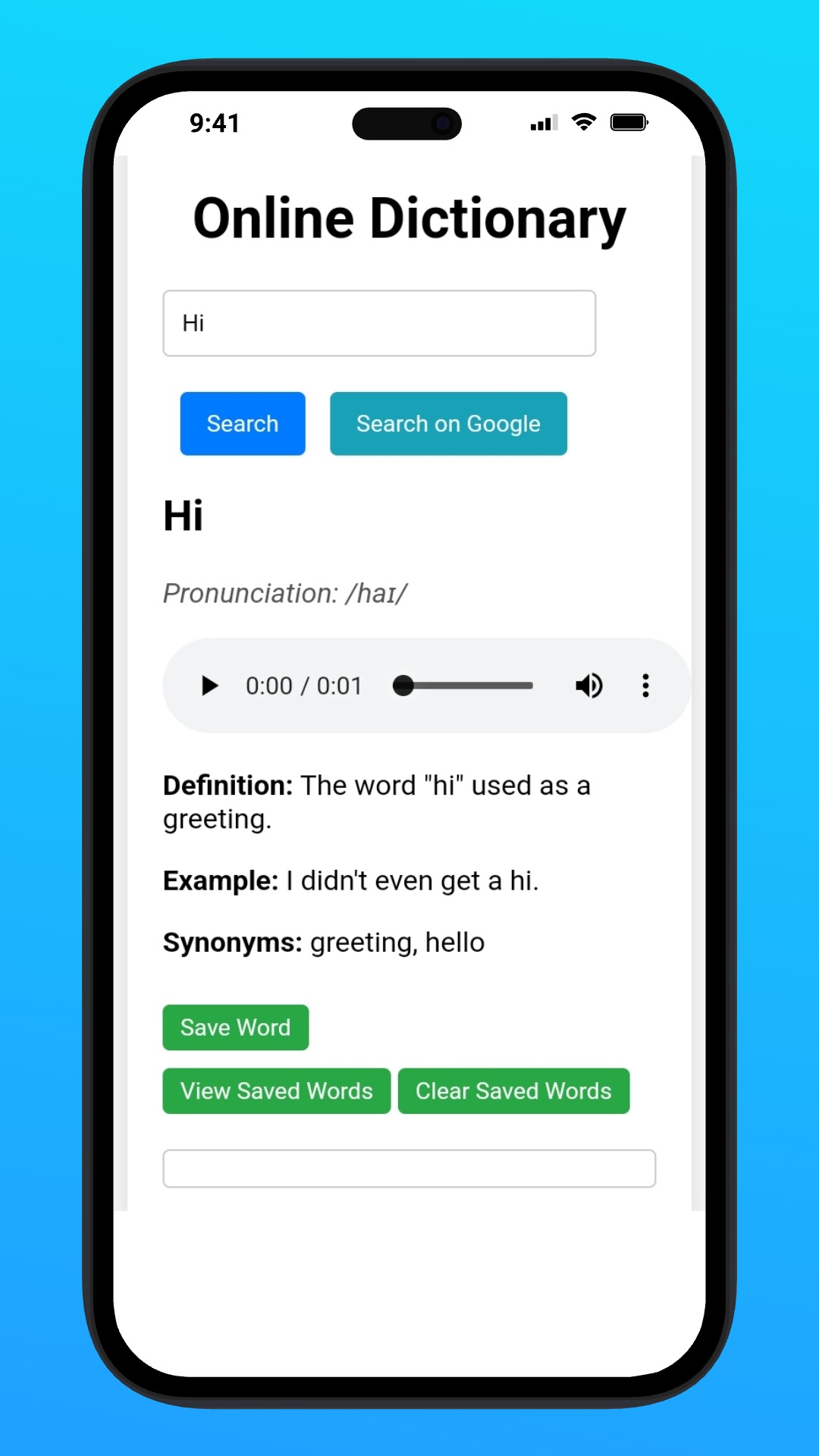 Google support English dictionary (full White label app) copy