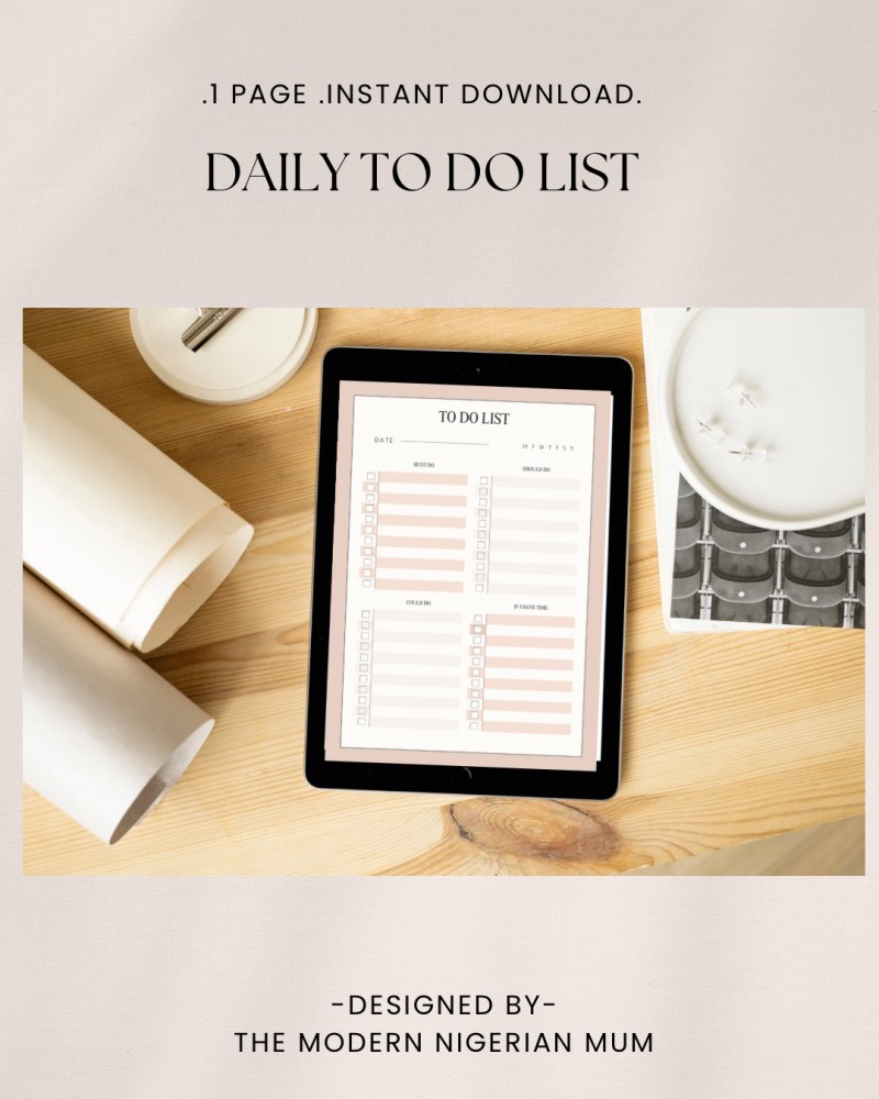 Digital Weekly To Do List, Cute To Do List, Template PDF, To Do List Page, Editable and Printable, To Do List A5, A4 US Letter Sizes
