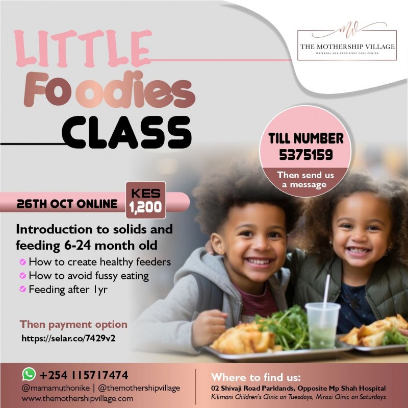 Little Foodies; Weaning Class