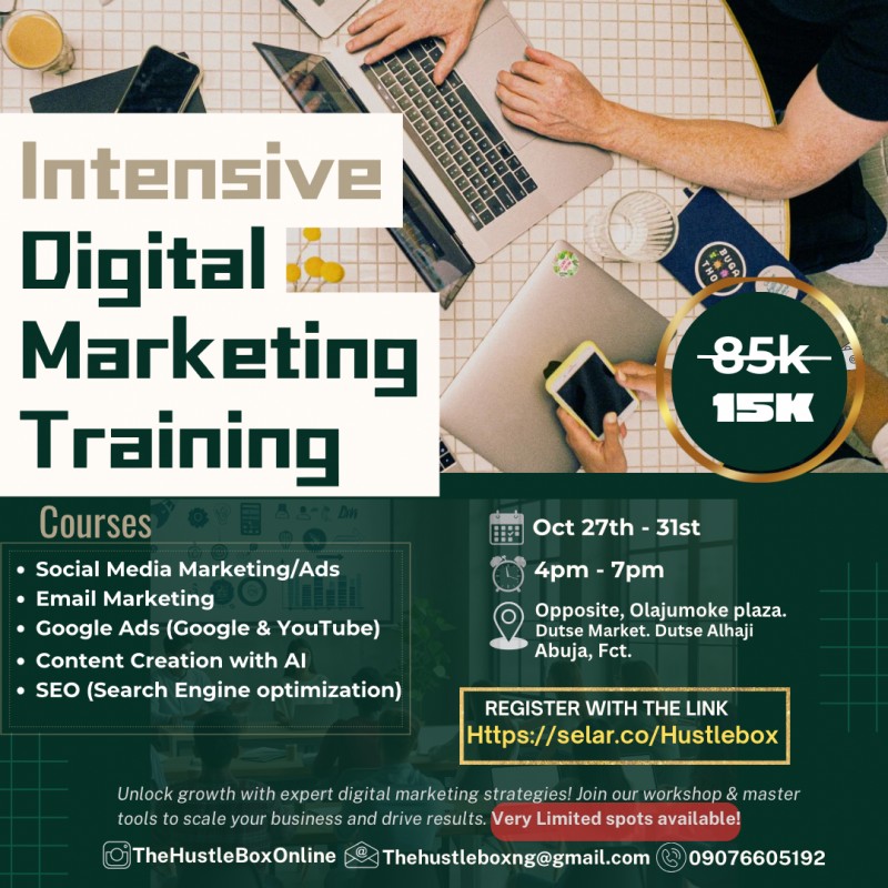 Intensive Digital Marketing Bootcamp (skill Acquisition)