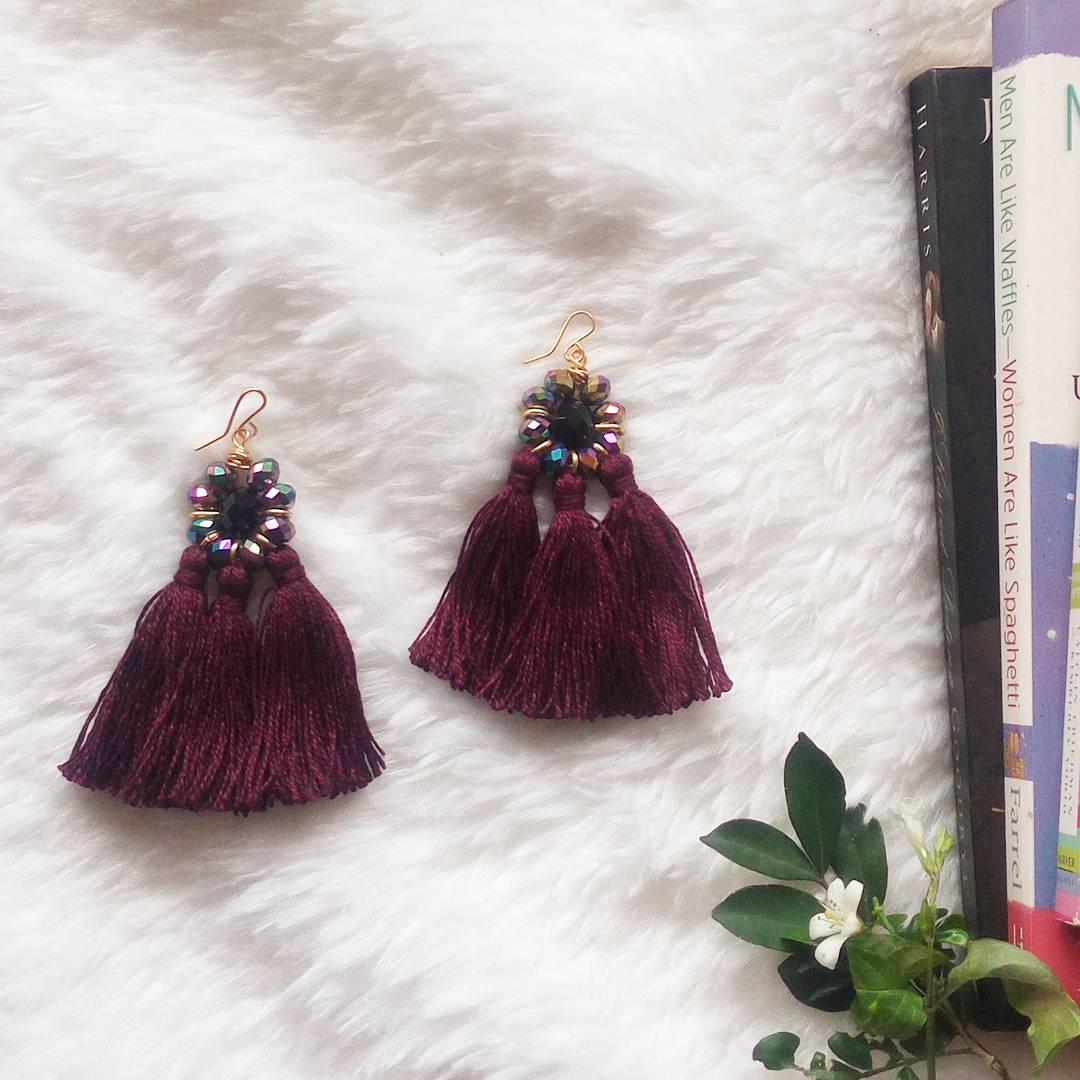 Mimi earrings - Burgundy