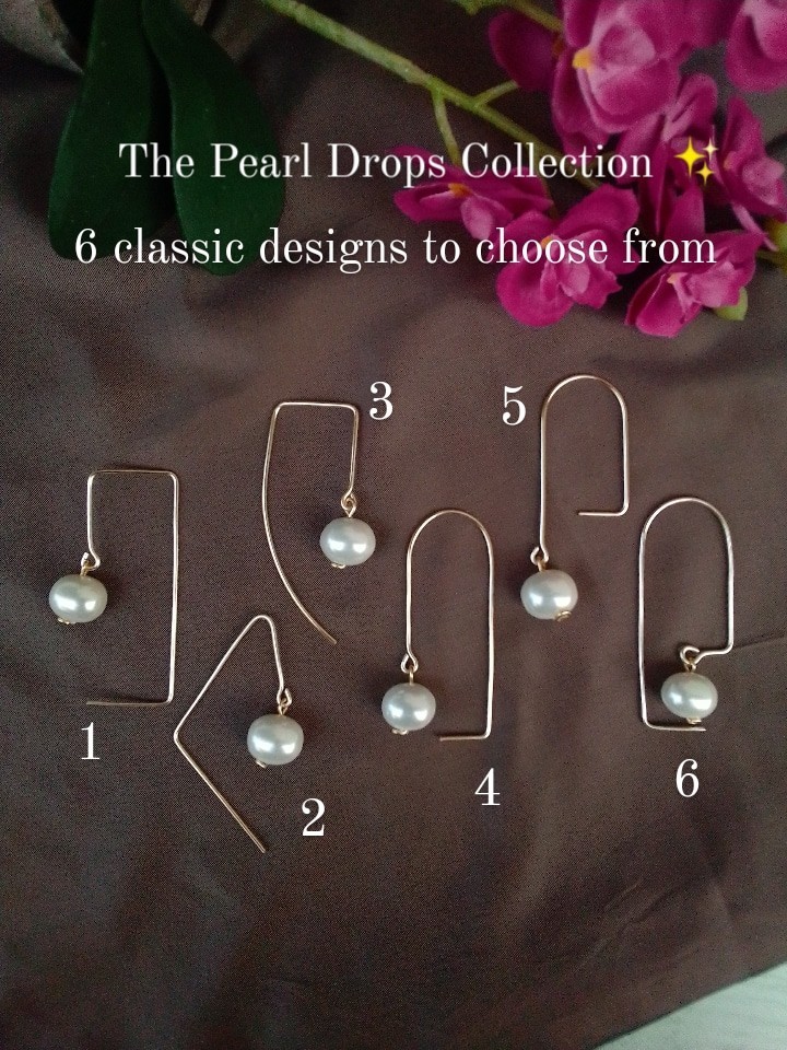 Pearl drop Slider Earrings