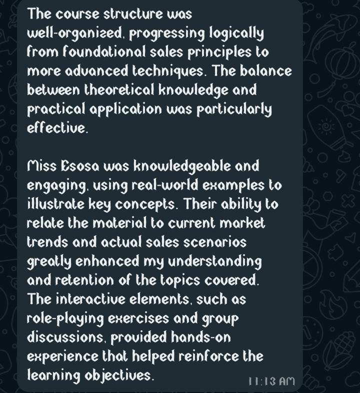 Customer review 1