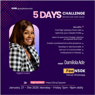 January 5-Day Challange: Unlock Your Virtual Career Potential in Just 5 Days!
