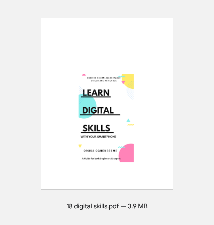 Buy LEARN DIGITAL SKILLS WITH YOUR SMARTPHONE by Abidogun Andrew on Selar
