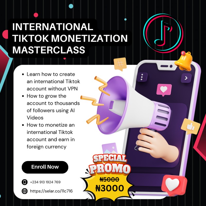 TIKTOK AND YOUTUBE MONETIZATION TRAINING
