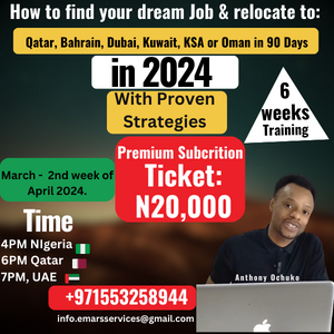 No Agent Fee Required - How to move to Qatar, Bahrain, Dubai, Kuwait, KSA or Oman in 90 Days with Employment Visa